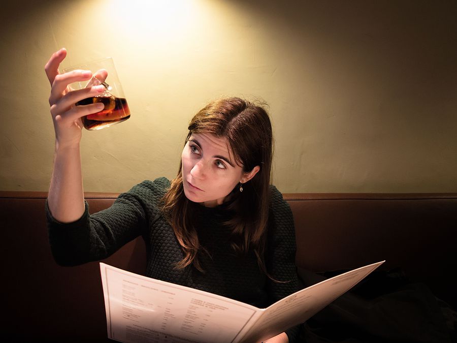 Looking at a Glass of Martini